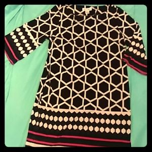 Black, White, and Pink Laura Jeffries Dress